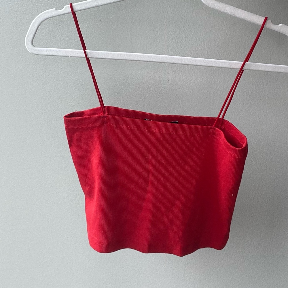 Zara Red Crop Top